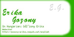 erika gozony business card